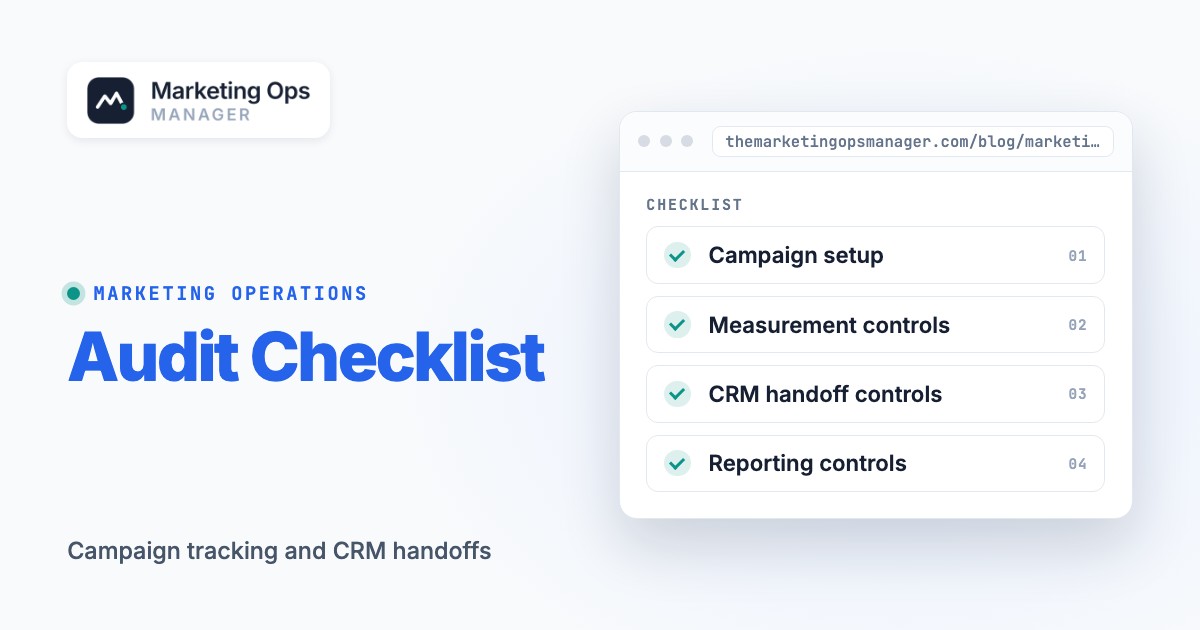 Marketing Operations Audit Checklist: Tests and Template, featured image