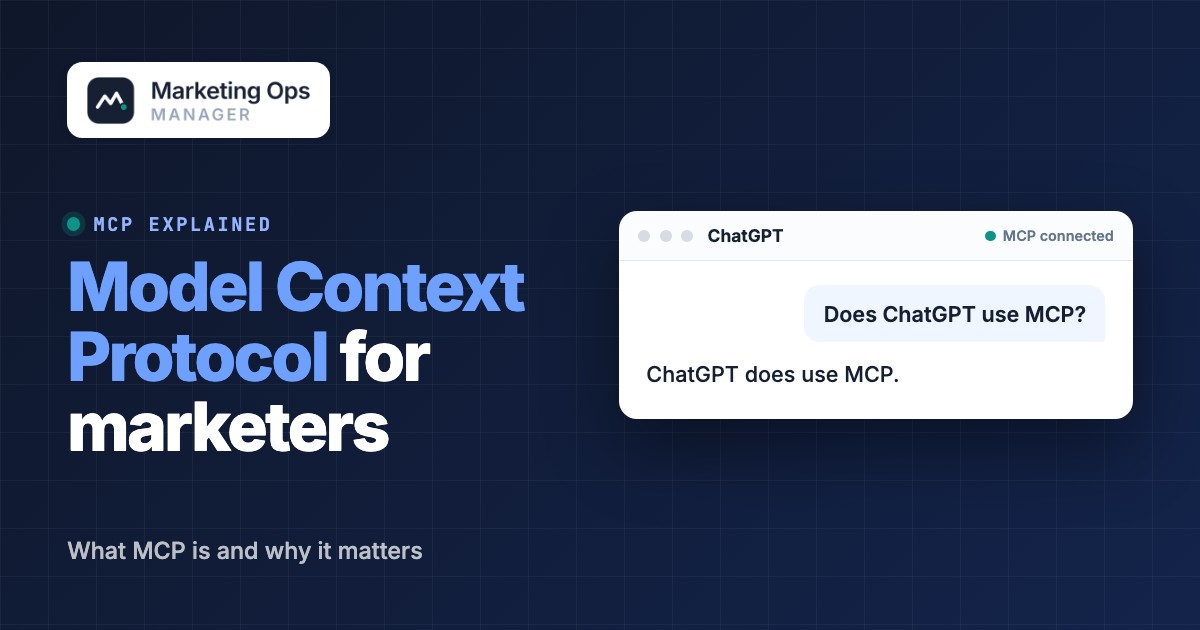 Model Context Protocol (MCP) for Marketers: What It Is and Why It Matters, featured image