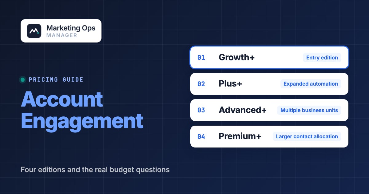 Salesforce Account Engagement Pricing: Plans, Add-Ons and Total Cost (2026), featured image